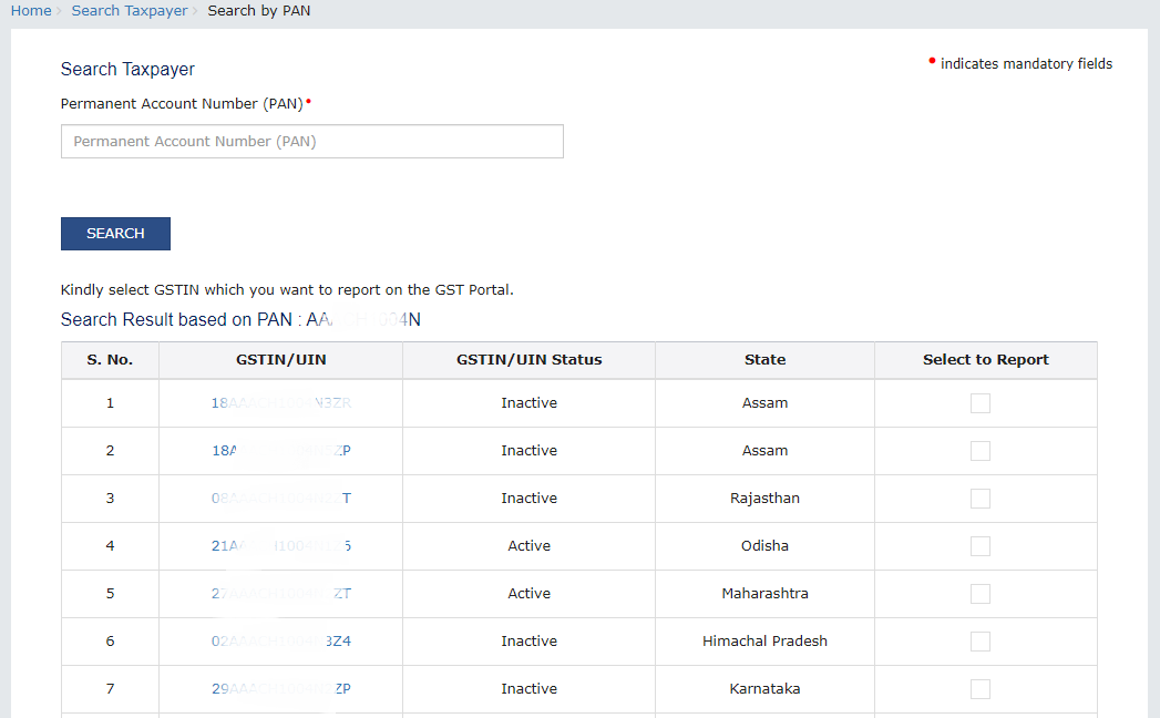 MYITRONLINE GST NUMBER LOOKUP TOOLS